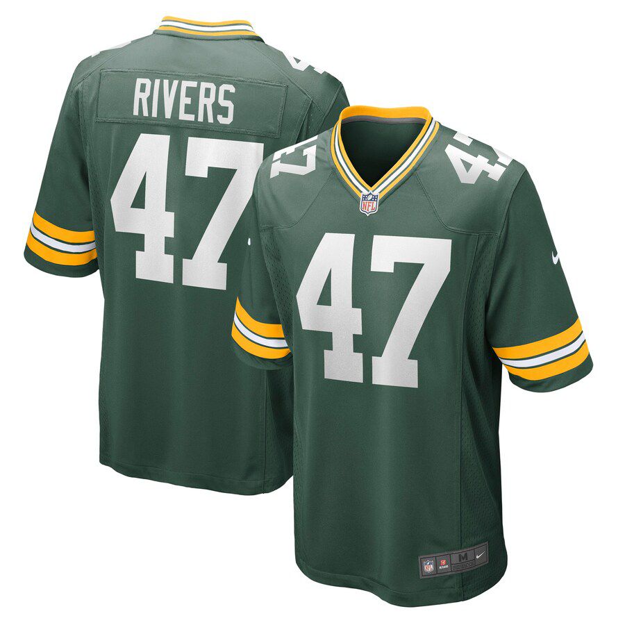 Men Green Bay Packers #47 Chauncey Rivers Nike Green Game NFL Jersey->green bay packers->NFL Jersey